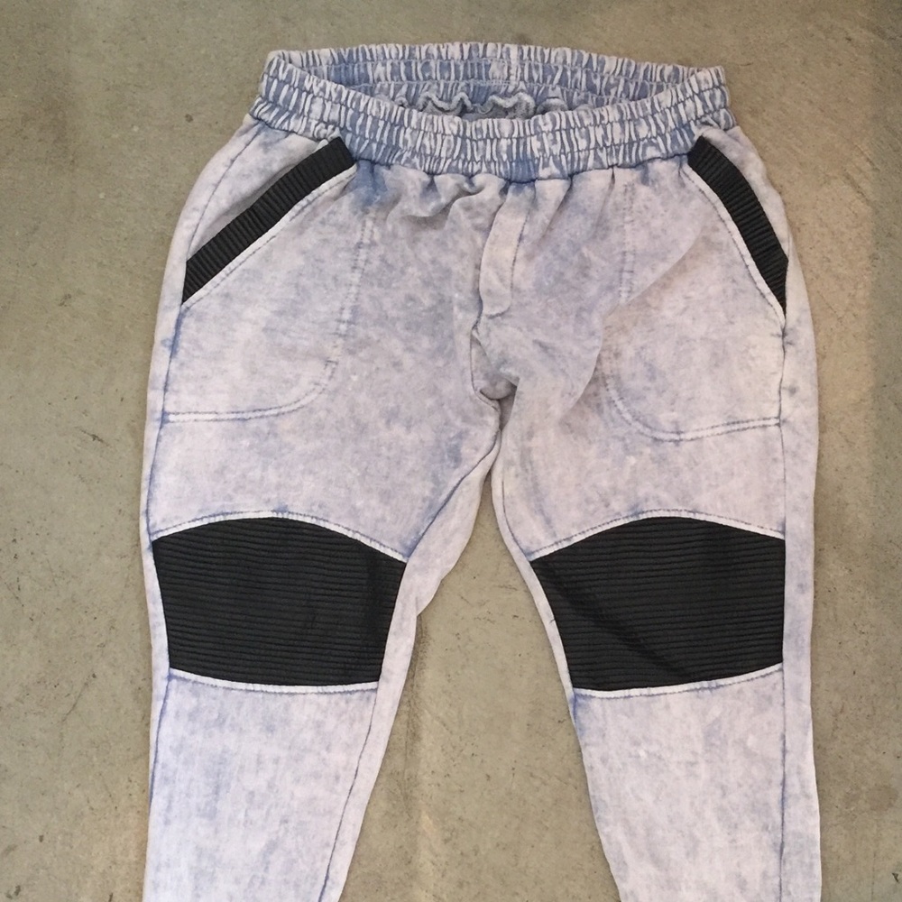 Rock City Relaxed Fit Jog Pants - Black Leather